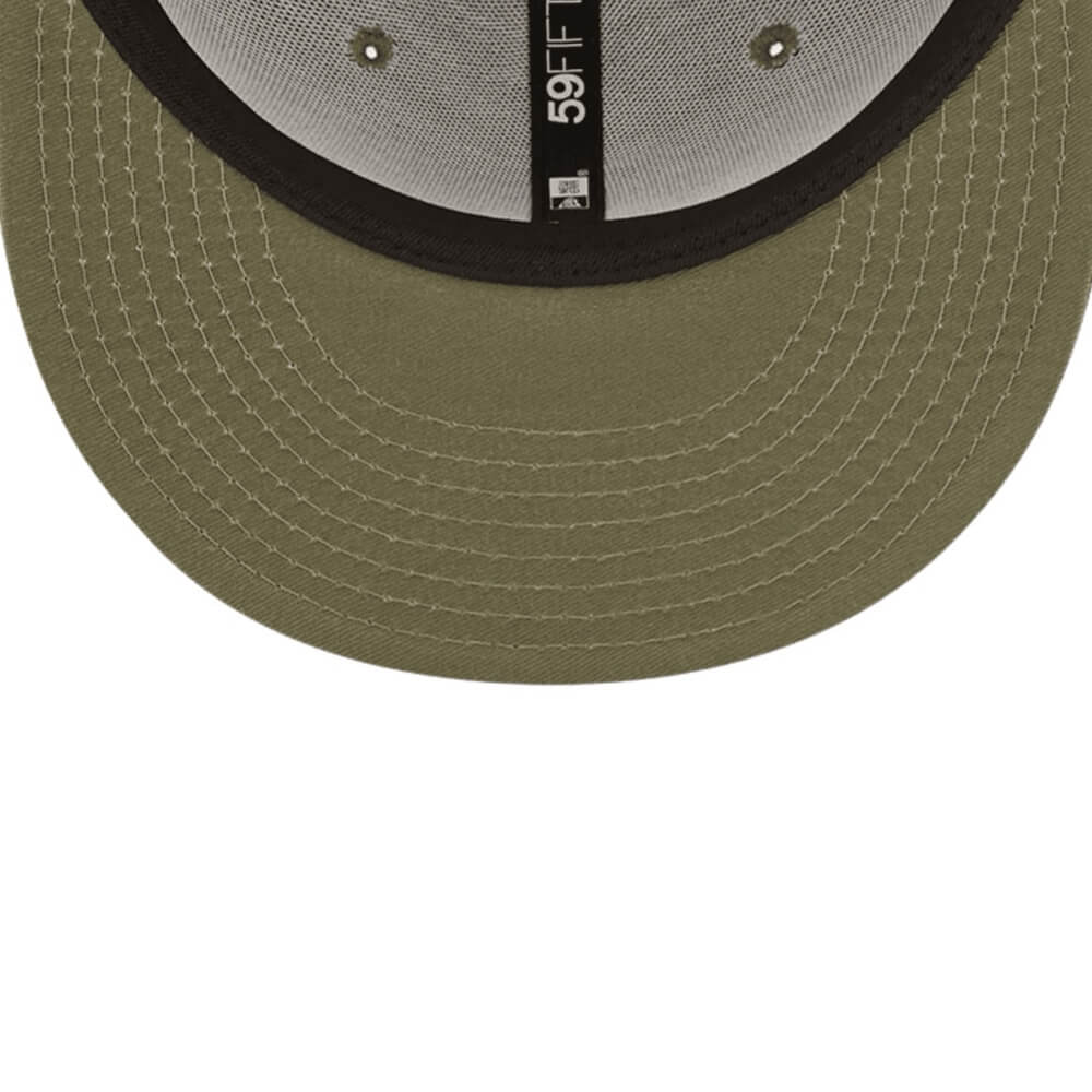 NEW ERA 59FIFTY MLB BASICA LA DODGERS LOGO VERDE GORRA CERRADA VERDE