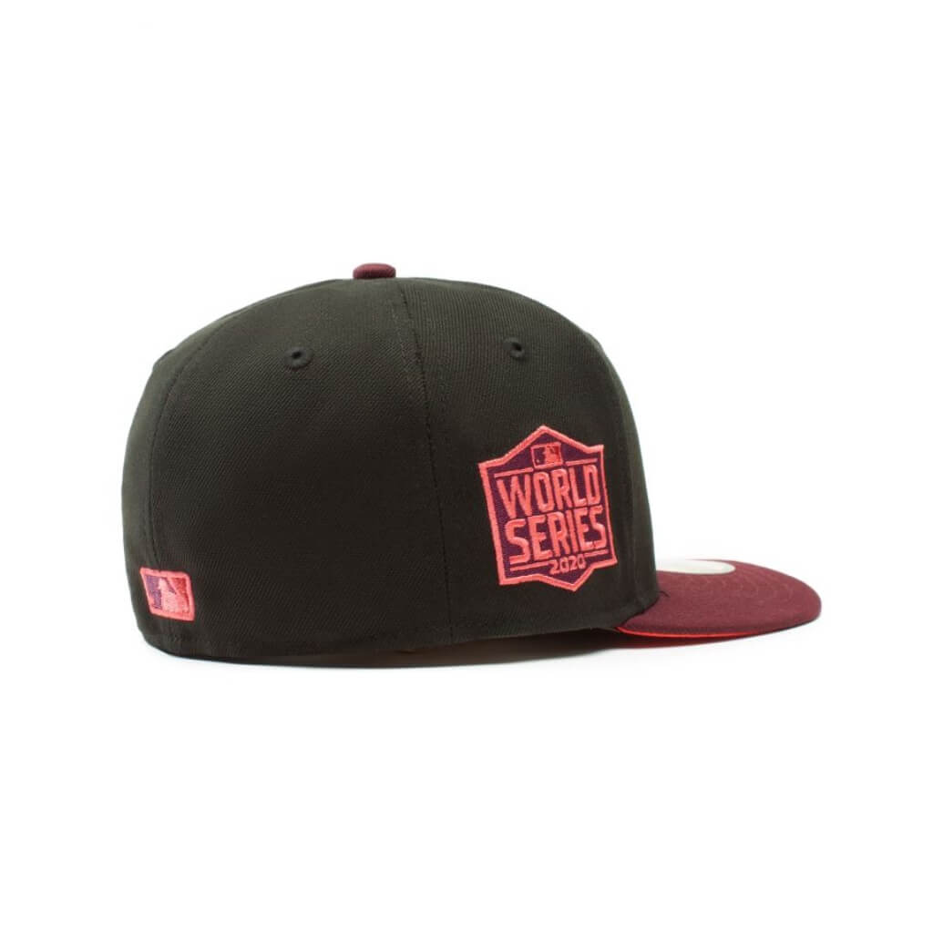 NEW ERA 59FIFTY MLB LA DODGERS 2020 WORLD SERIES CLOSED CAP BLACK / RED 