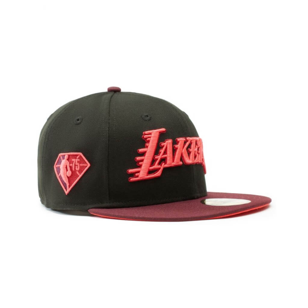 NEW ERA 59FIFTY NBA LA LAKERS 75TH GORRA CERRADA NEGRA / ROJO