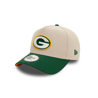 NEW ERA 9FORTY A FRAME MLB GREEN BAY PACKERS GORRA AJUSTABLE BEIGE Y VERDE