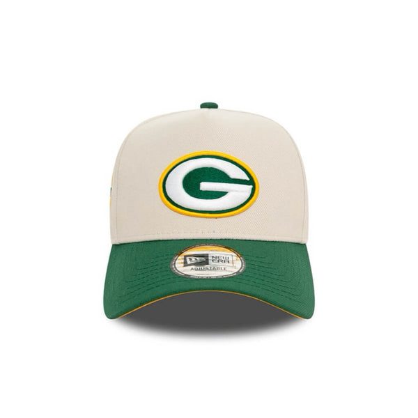 NEW ERA 9FORTY A FRAME MLB GREEN BAY PACKERS GORRA AJUSTABLE BEIGE Y VERDE