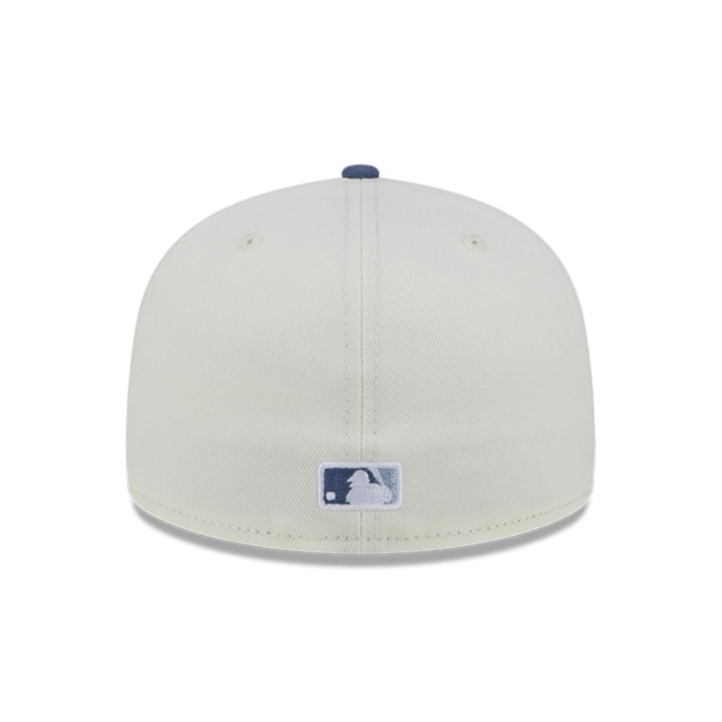 NEW ERA 59FIFTY MLB NY YANKEES LOGO AZUL GORRA WAVY CERRADA BEIGE Y AZUL