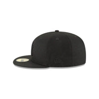 NEW ERA 59FIFTY MLB BASIC LA DODGERS BLACK LOGO BLACK CLOSED CAP 
