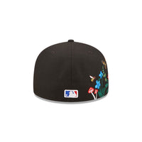 NEW ERA 59FIFTY MLB PITTSBURGH PIRATES BLOOM BLACK CLOSED CAP 