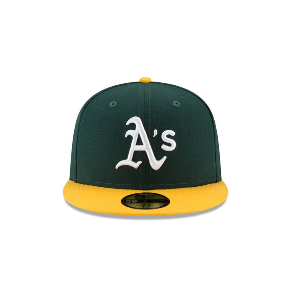 NEW ERA 59FIFTY MLB OAKLAND ATHLETICS CLOSED CAP GREEN YELLOW