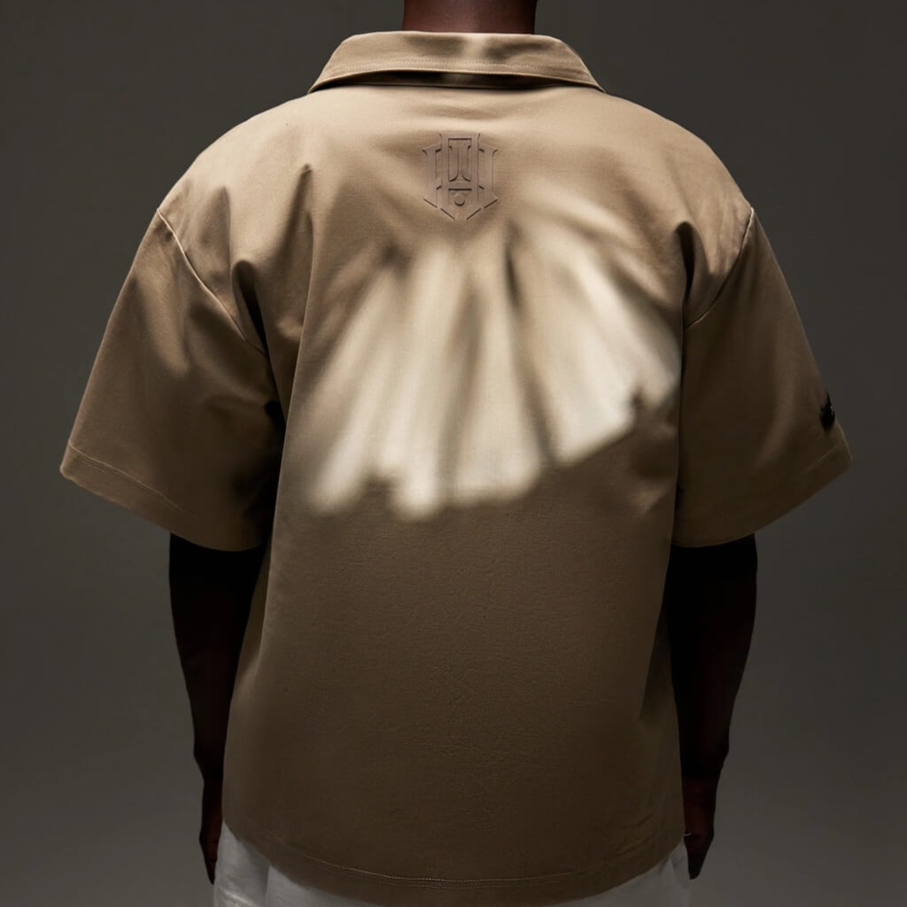 AP CROWN LOST EYE CAMISA DE BOTONES ENIGMA BEIGE