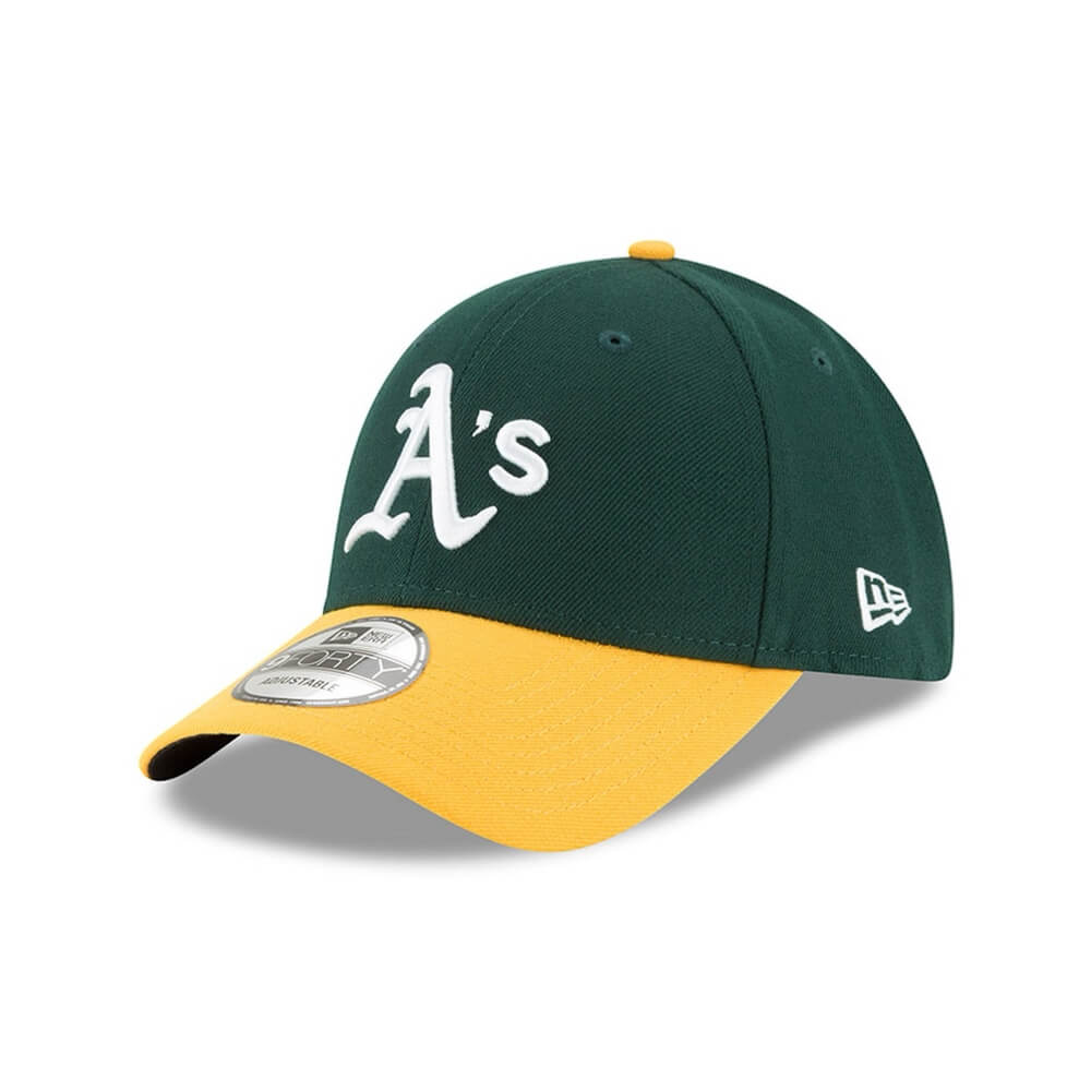 NEW ERA 9FORTY MLB OAKLAND ATHLETICS GORRA MVP AJUSTABLE VERDE Y AMARILLO