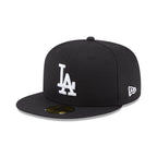 NEW ERA 59FIFTY MLB LA DODGERS GORRA CERRADA NEGRA LOGO BLANCO