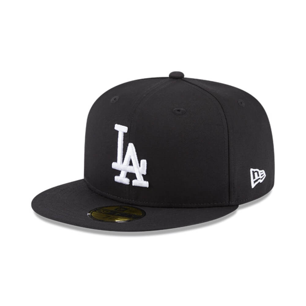 NEW ERA 59FIFTY MLB LA DODGERS GORRA CERRADA NEGRA LOGO BLANCO