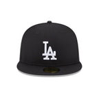 NEW ERA 59FIFTY MLB LA DODGERS GORRA CERRADA NEGRA LOGO BLANCO