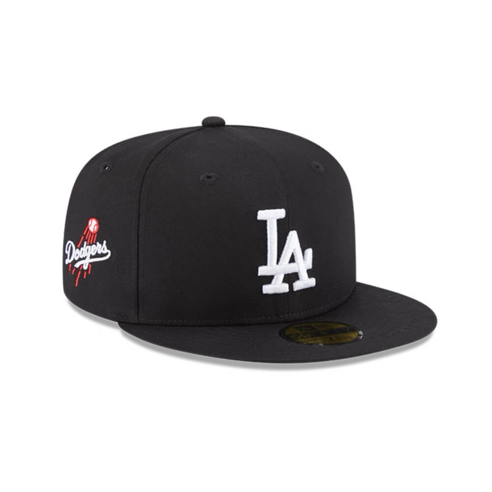 NEW ERA 59FIFTY MLB LA DODGERS GORRA CERRADA NEGRA LOGO BLANCO