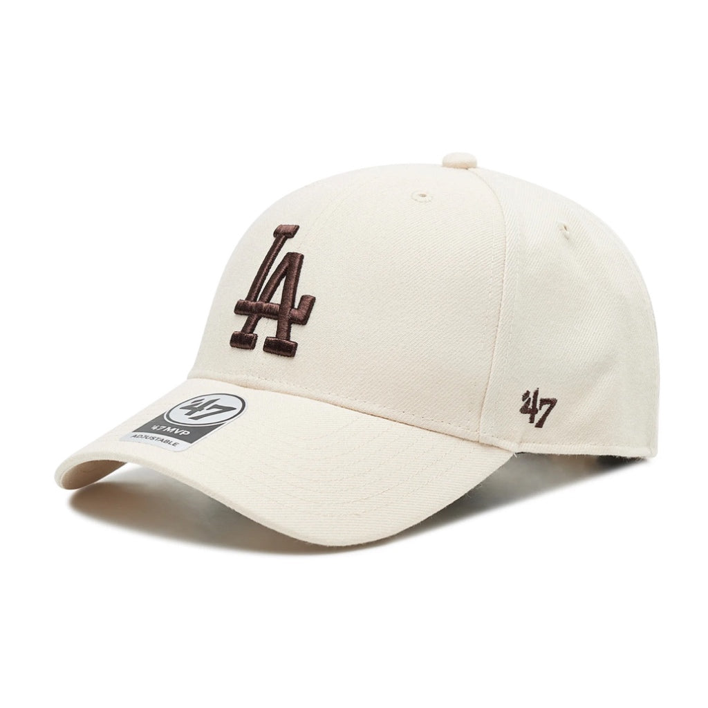 '47 MLB LA DODGERS BROWN LOGO ADJUSTABLE CAP LIGHT BEIGE