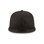NEW ERA 9FIFTY MLB OAKLAND ATHLETICS BLACK ON BLACK GORRA MVP AJUSTABLE NEGRA