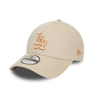 NEW ERA 9FORTY MLB LA DODGERS GORRA BASICA AJUSTABLE BEIGE LOGO METALLIC