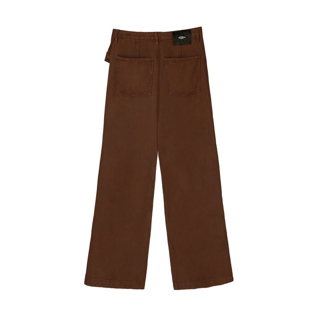 DO OVER LAB ASSYMETRIC PANTALON CAFE