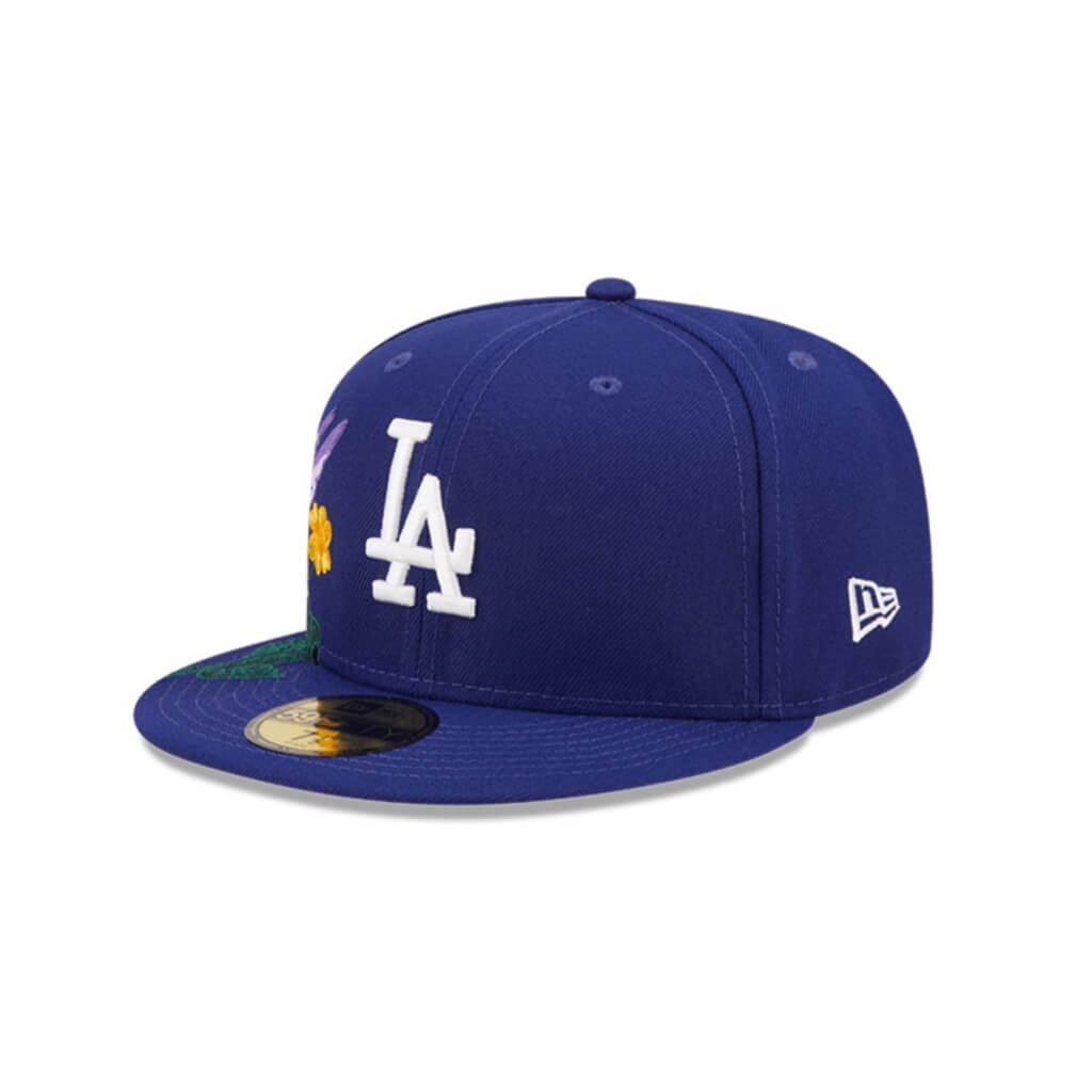 NEW ERA 59FIFTY MLB LA DODGERS BLOOM BLUE CLOSED CAP 
