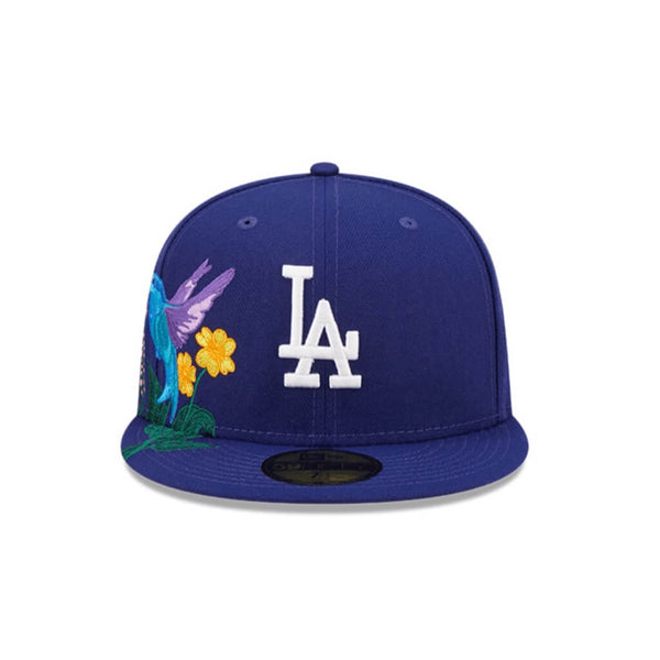 NEW ERA 59FIFTY MLB LA DODGERS BLOOM BLUE CLOSED CAP 