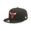NEW ERA 59FIFTY NBA CHICAGO BULLS GORRA BASICA CERRADA NEGRA LOGO ROJO