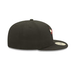 NEW ERA 59FIFTY NBA CHICAGO BULLS GORRA BASICA CERRADA NEGRA LOGO ROJO