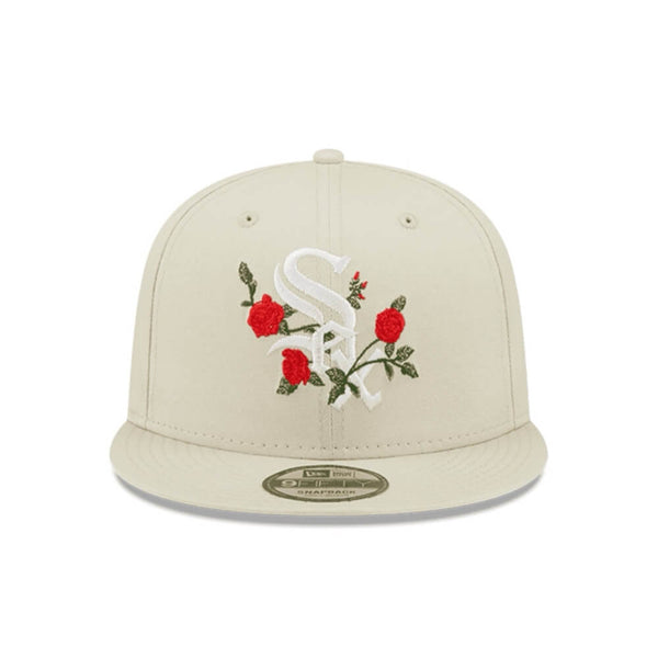 NEW ERA 9FIFTY MLB WHITE SOX GORRA FLOWER AJUSTABLE BEIGE LOGO BLANCO