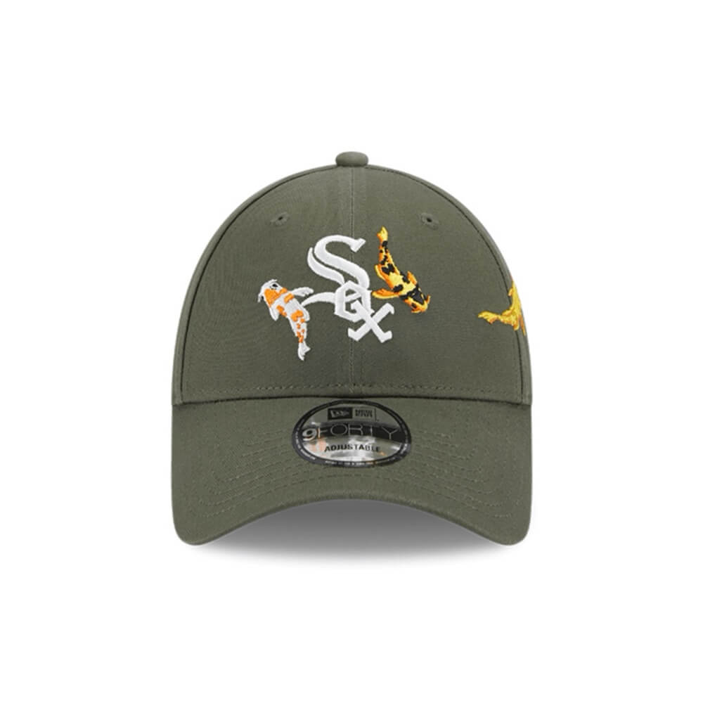 NEW ERA 9FORTY MLB WHITE SOX KOI FISH GORRA AJUSTABLE VERDE