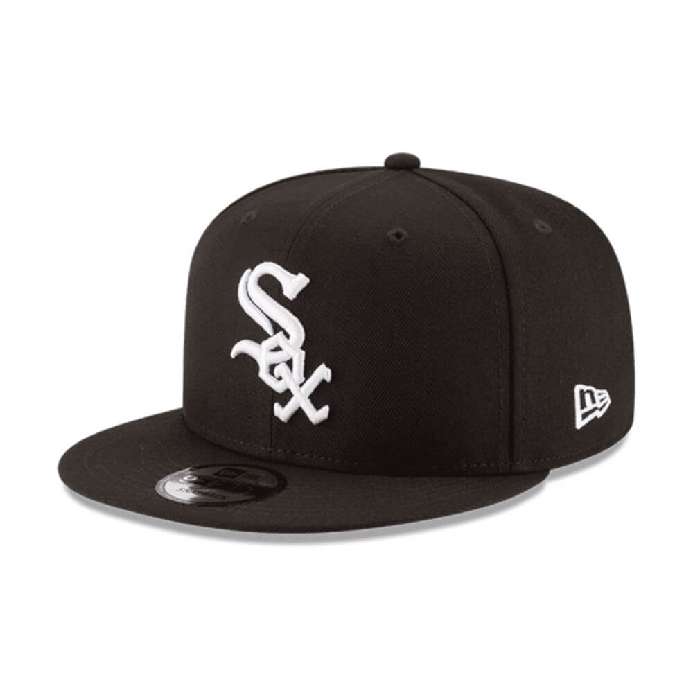 NEW ERA 9FIFTY MLB WHITE SOX GORRA BASICA MVP AJUSTABLE NEGRA LOGO BLANCO