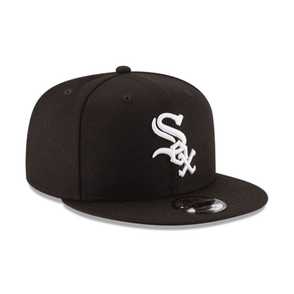 NEW ERA 9FIFTY MLB WHITE SOX GORRA BASICA MVP AJUSTABLE NEGRA LOGO BLANCO