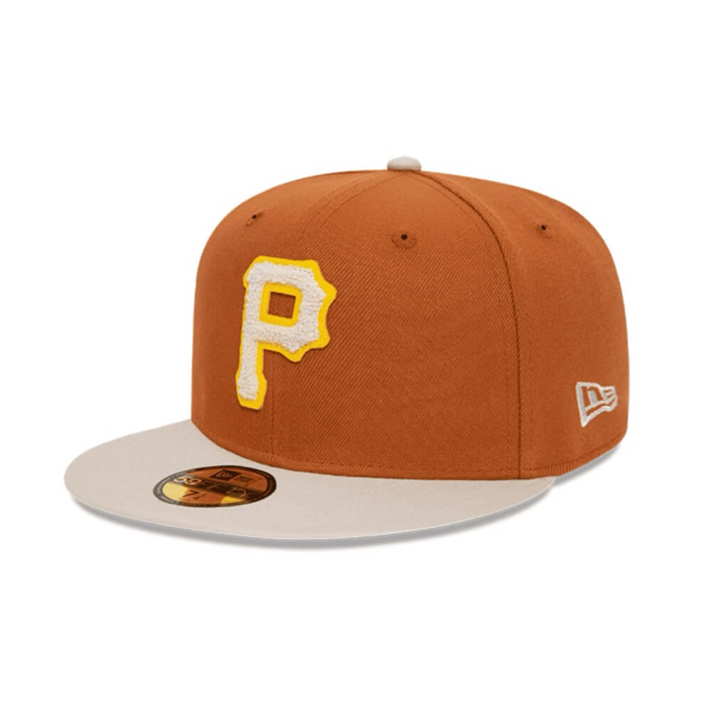 NEW ERA 59FIFTY MLB BOUCLE PITTSBURGH PIRATES GORRA CERRADA CONTEMPORANY CAFE LOGO BEIGE