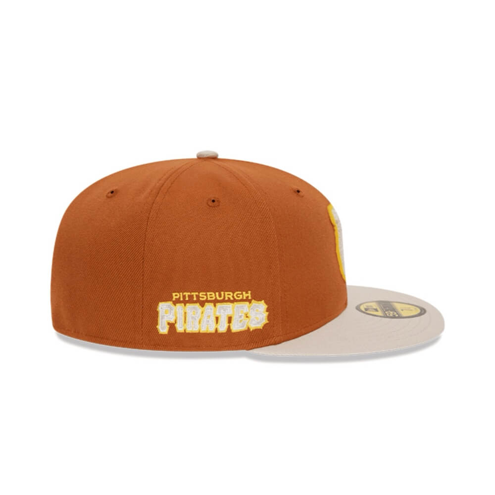 NEW ERA 59FIFTY MLB BOUCLE PITTSBURGH PIRATES GORRA CERRADA CONTEMPORANY CAFE LOGO BEIGE