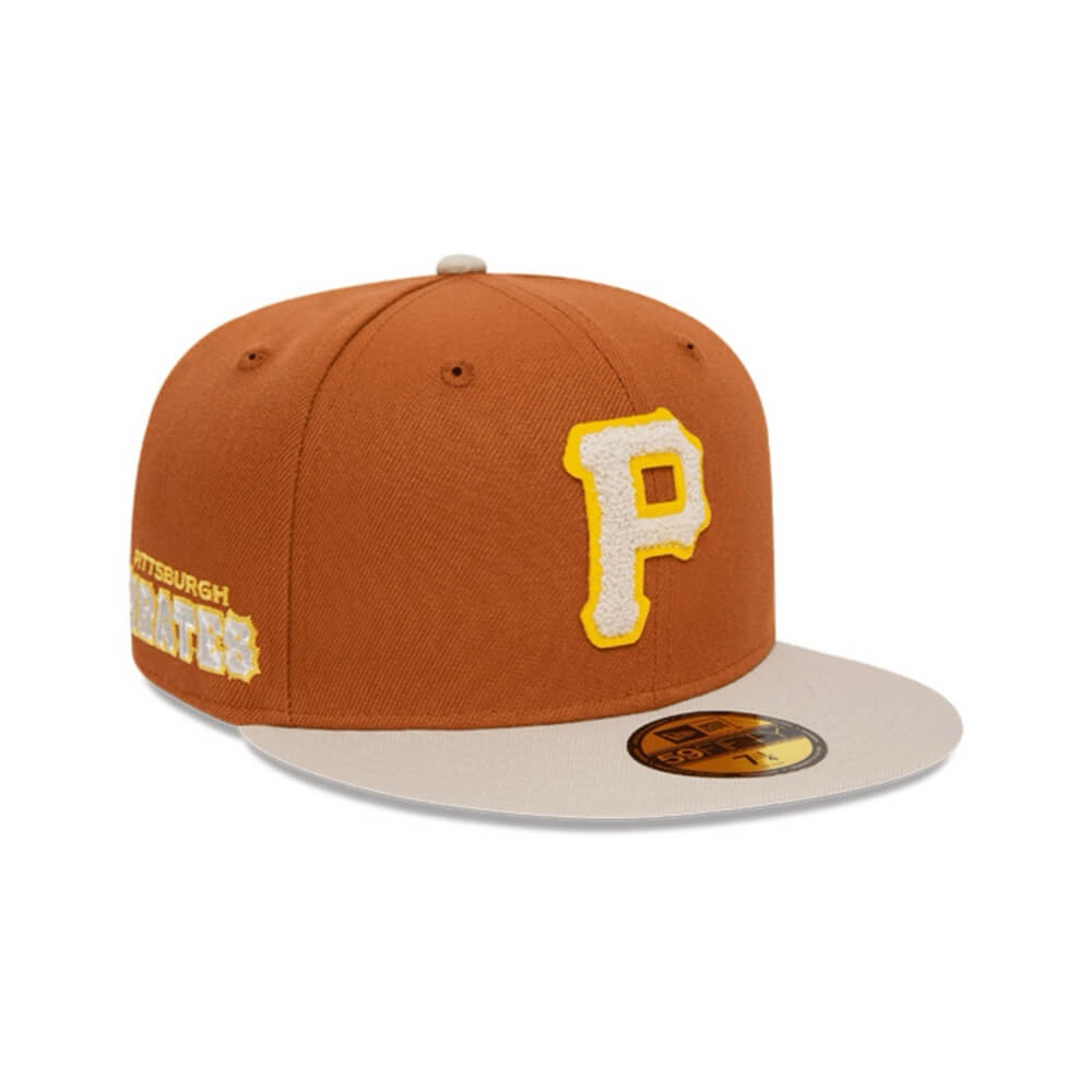 NEW ERA 59FIFTY MLB BOUCLE PITTSBURGH PIRATES GORRA CERRADA CONTEMPORANY CAFE LOGO BEIGE