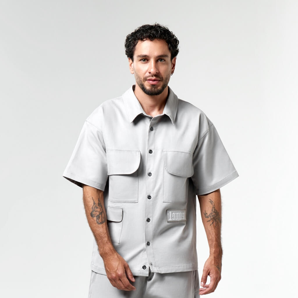 AP CROWN INSTINCT CAMISA MIGTHEN DE BOTONES REGULAR GRIS