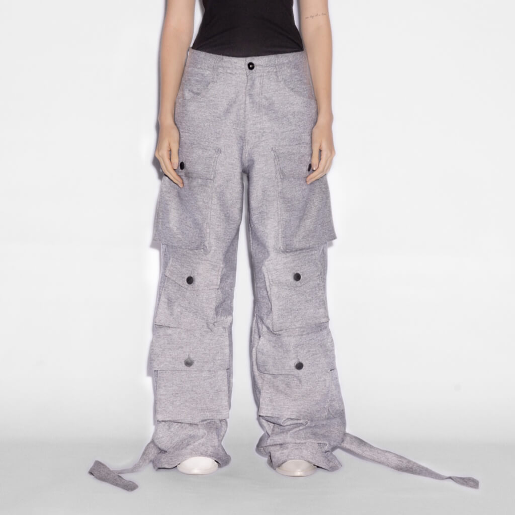 DO OVER LAB SPOON FULL POCKET PANTALON DE MUJER GRIS