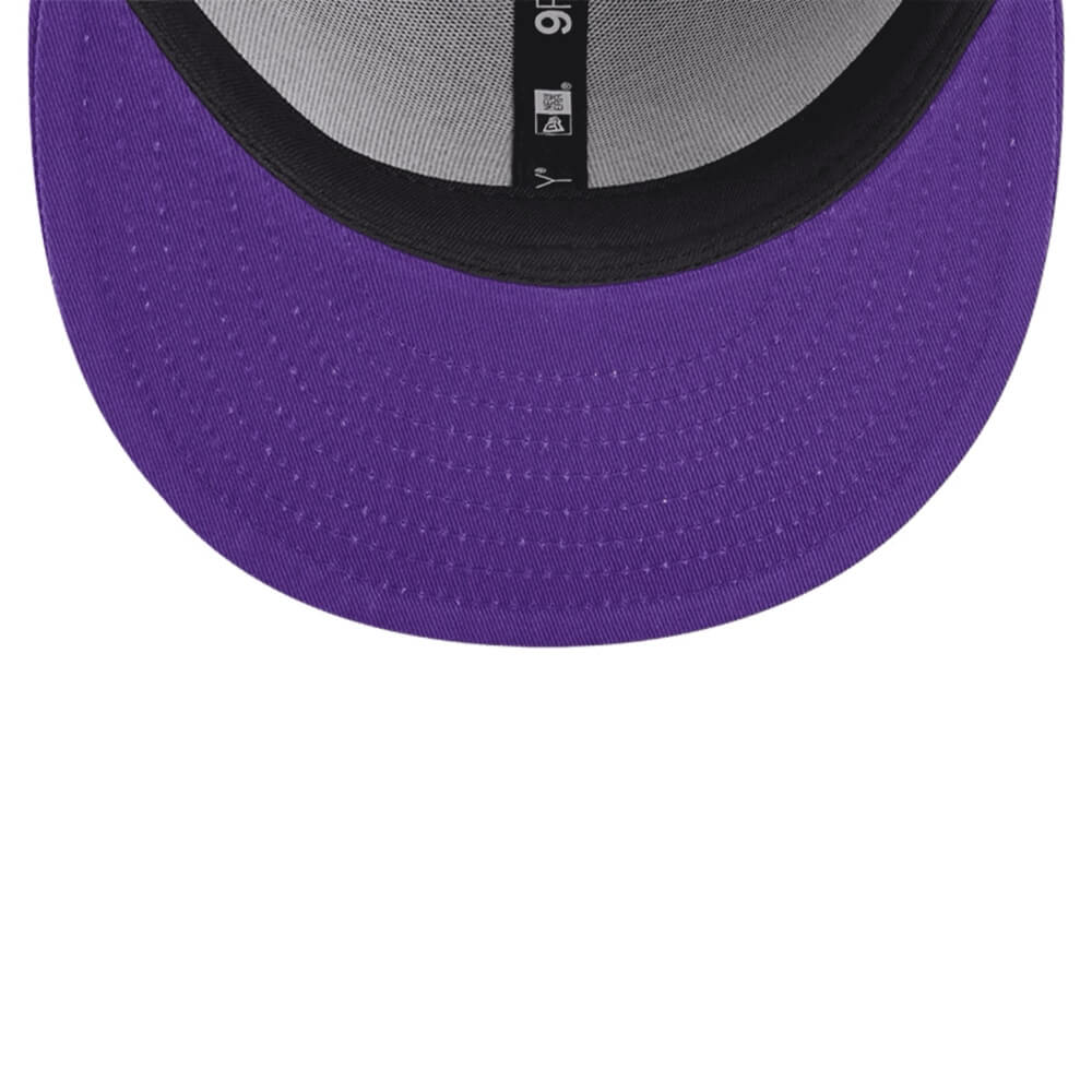 NEW ERA 9FIFTY NBA LA LAKERS GORRA SIDE PATCH AJUSTABLE NEGRA VISERA MORADA