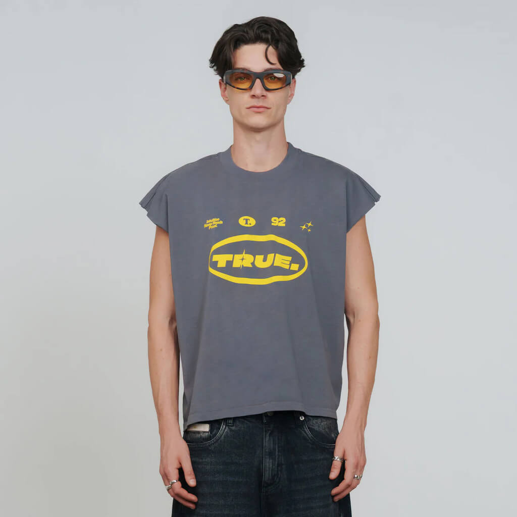 TRUE TOO BRIGHT TO MISS INTUITION CAMISETA SIN MANGAS GRIS