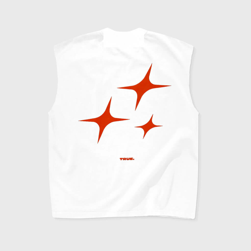 TRUE TOO BRIGHT TO MISS INTUITION SLEEVELESS TEE - WHITE
