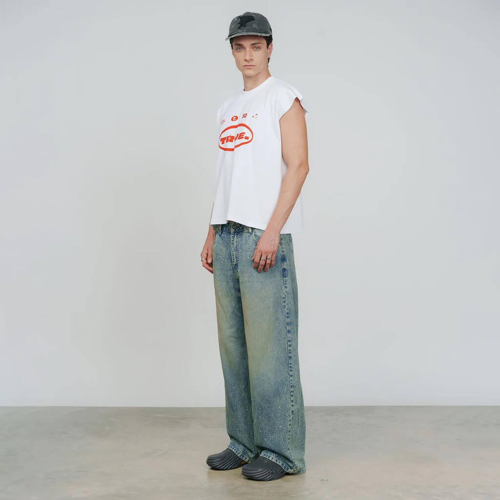 TRUE TOO BRIGHT TO MISS INTUITION SLEEVELESS TEE - WHITE