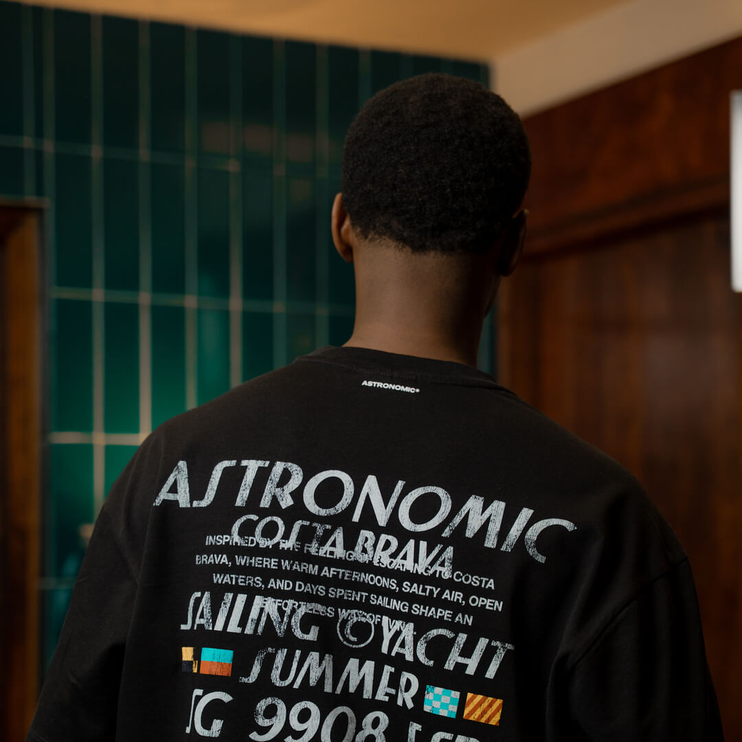 ASTRONOMIC YATCH CAMISETA DOBLE MANGA NEGRA