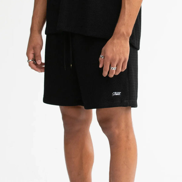 TRUE KNIT RESORT BERMUDA SHORTS NEGRO