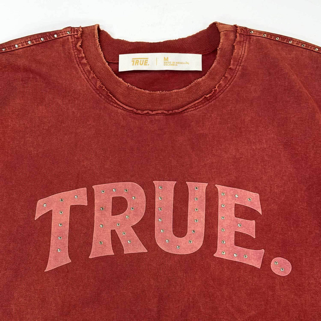 TRUE LATINO VINTAGE CAMISETA BOXY ROJA