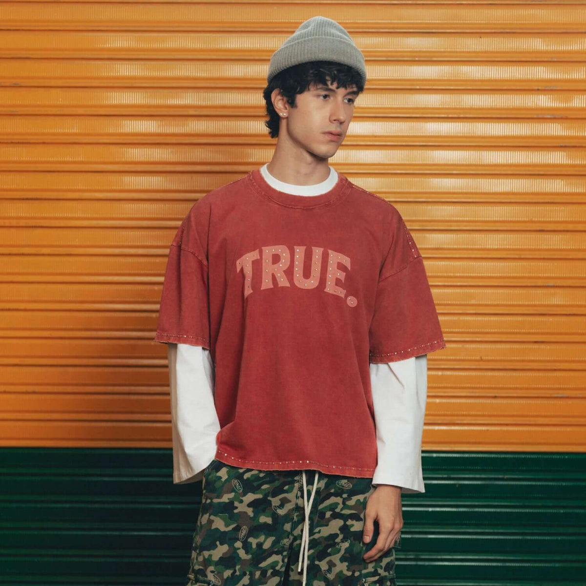 TRUE LATINO VINTAGE CAMISETA BOXY ROJA