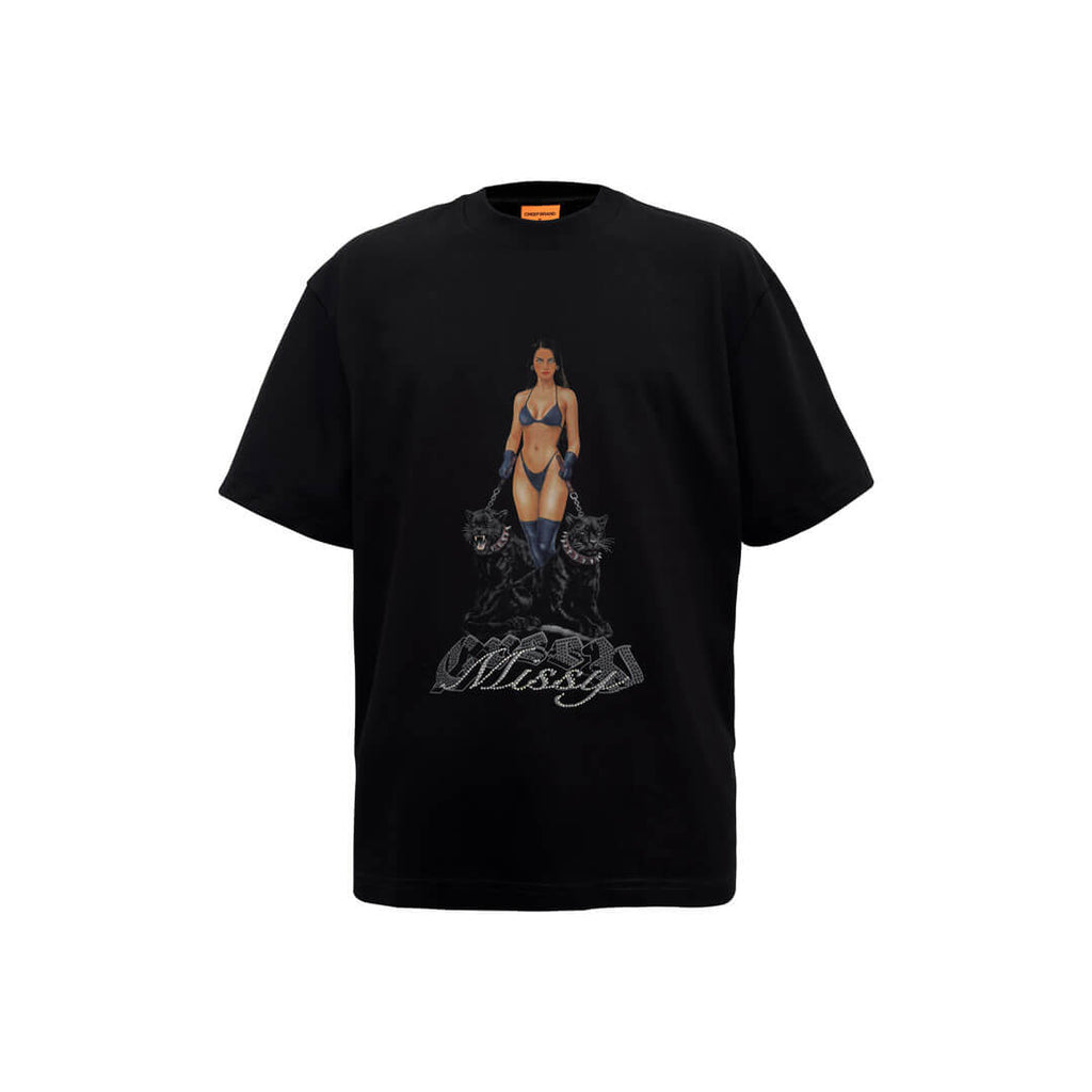 CREEP MISSY PANTERA CAMISETA OVERSIZED NEGRA