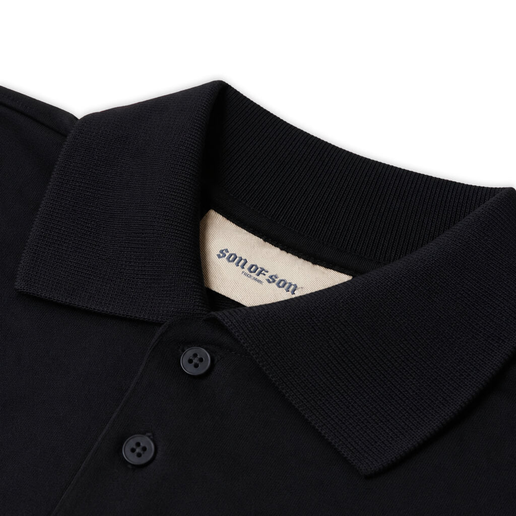 SON OF SON NEGOCIOS DE FAMILIA TRUST POLO MANGA LARGA NEGRO