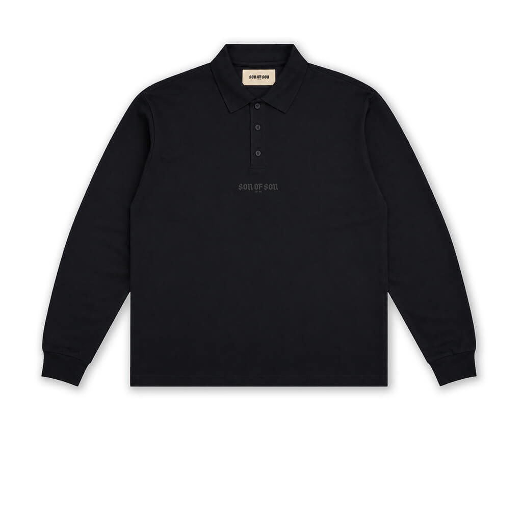 SON OF SON NEGOCIOS DE FAMILIA TRUST POLO MANGA LARGA NEGRO
