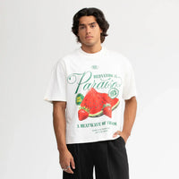 TRUE PARAÍSO BOXY TEE CAMISETA BEIGE