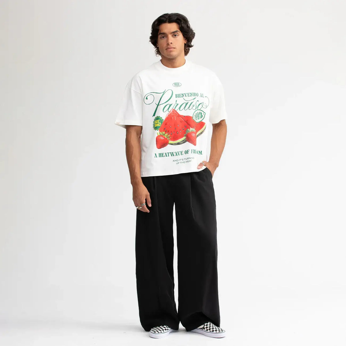 TRUE PARAÍSO BOXY TEE CAMISETA BEIGE