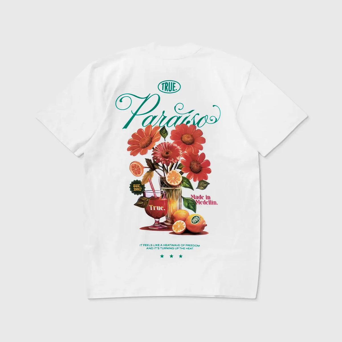 TRUE PARAÍSO REGULAR T-SHIRT CAMISETA BLANCA