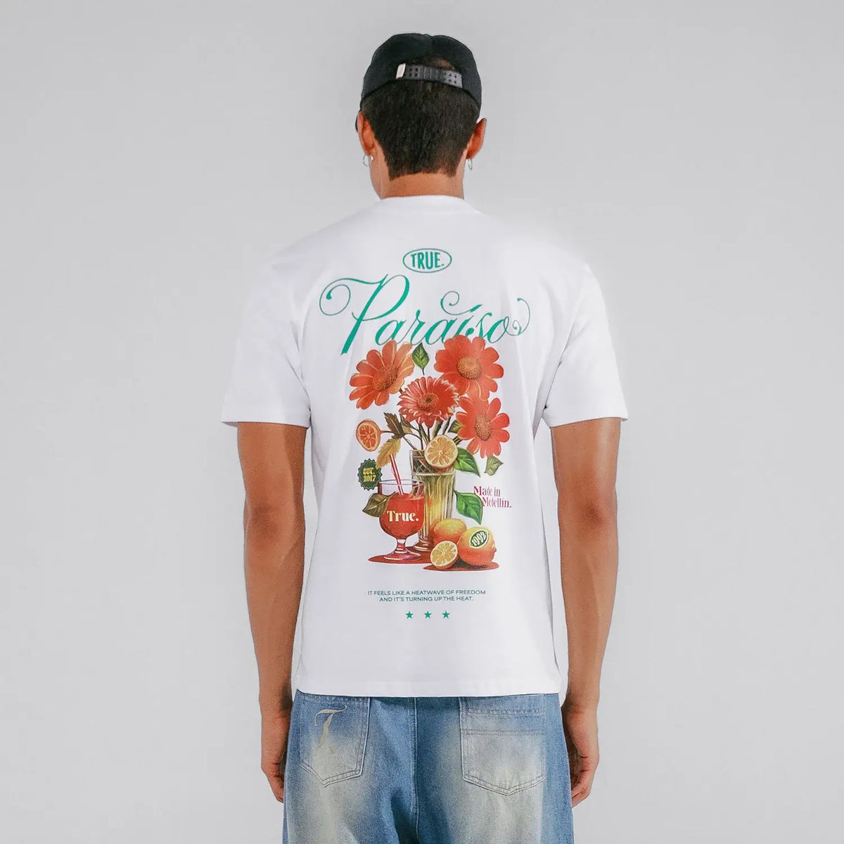 TRUE PARAÍSO REGULAR T-SHIRT CAMISETA BLANCA
