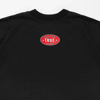 TRUE TOO FRESH TO FAKE IT POP TASTE CAMISETA BOXY NEGRA