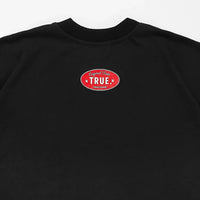 TRUE TOO FRESH TO FAKE IT POP TASTE CAMISETA BOXY NEGRA