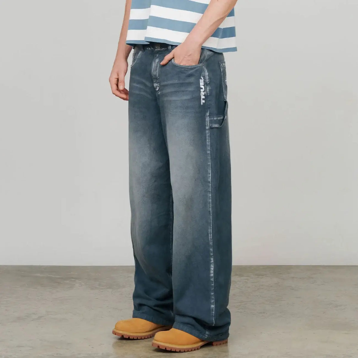 TRUE RACING JEANS CARPINTEROS GRISES